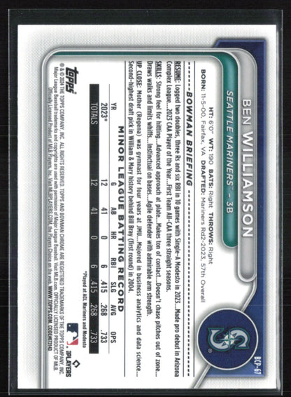 Ben Williamson 1st Bowman