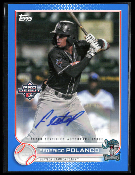 Federico Polanco Pro Debut Auto Blue /150