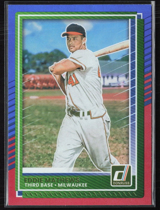 Eddie Mathews Red Blue
