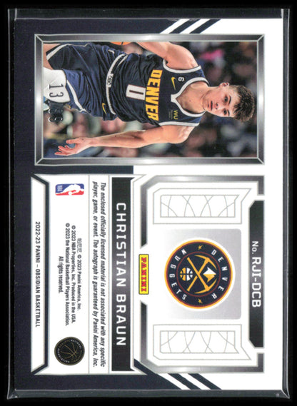 Christian Braun RC Dual Relic Auto 2022-23 Obsidian /99