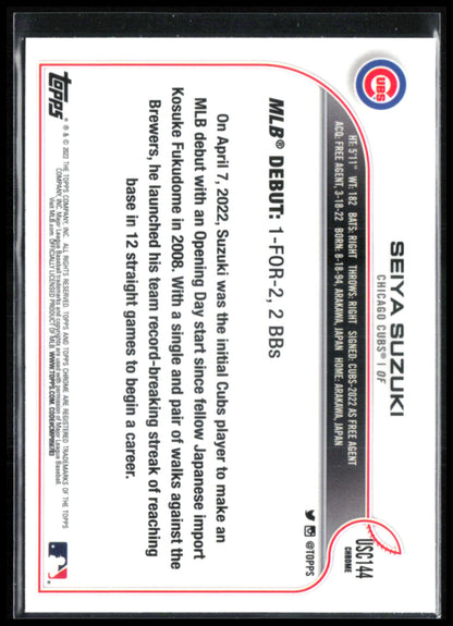 Seiya Suzuki  RC Debut