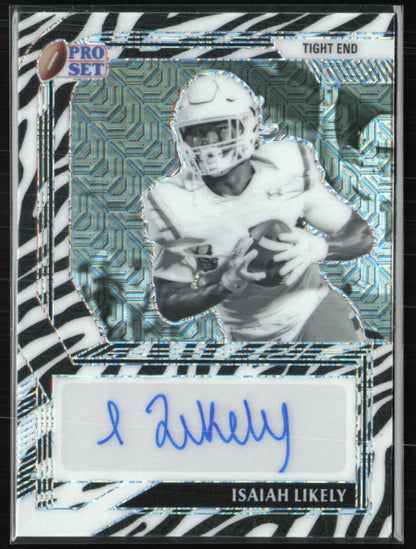 Isaiah Likely Auto Zebra /5 2022 Leaf Pro Set