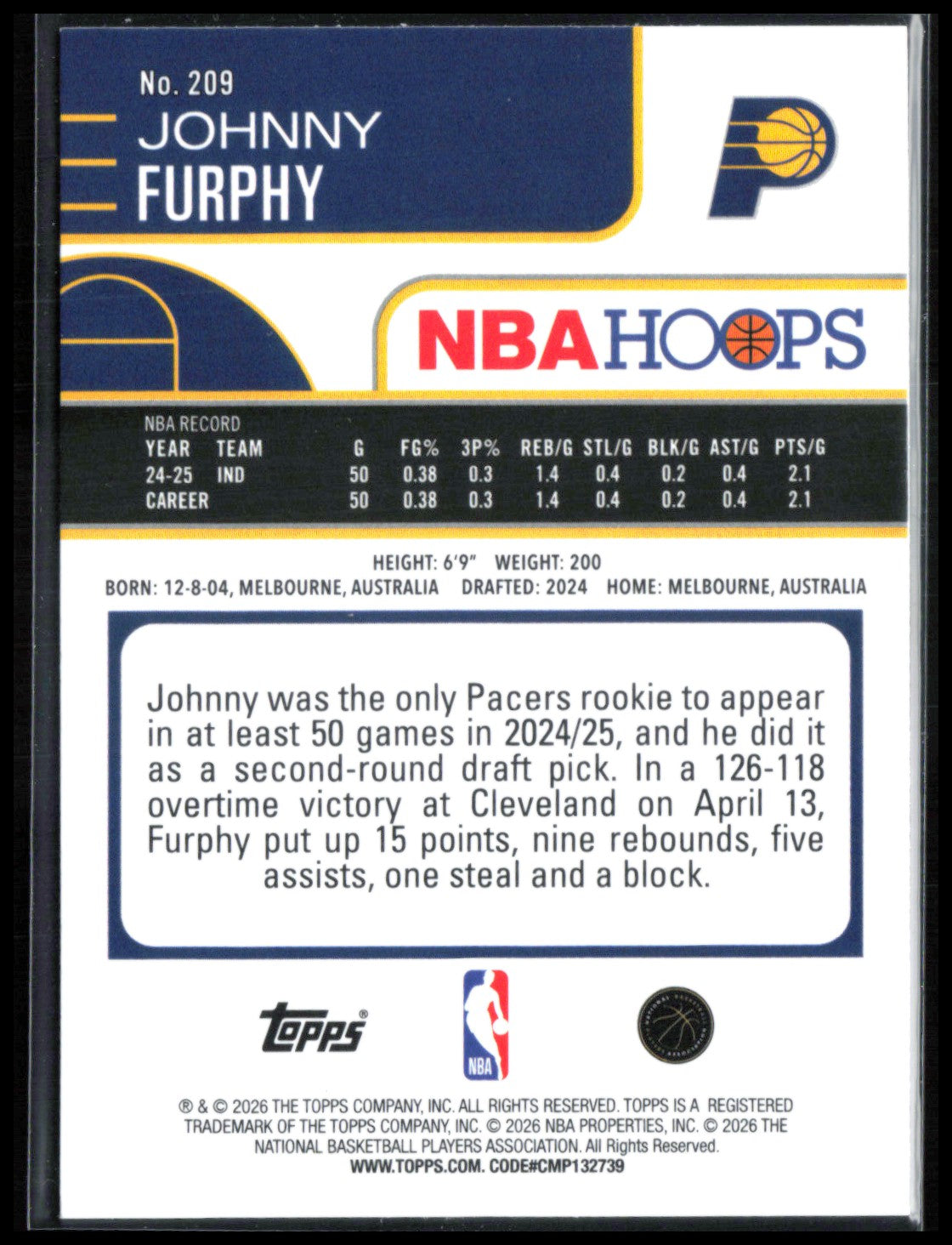 Johnny Furphy Yellow /275