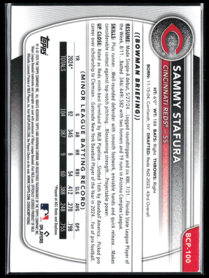 Sammy Stafura 1st Bowman Mojo