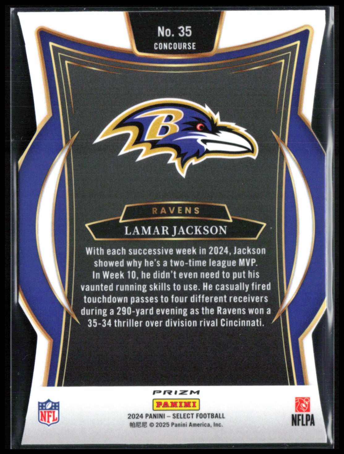 Lamar Jackson Silver Die-Cut