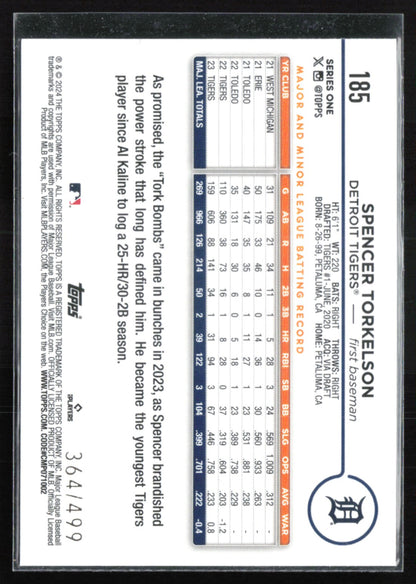 Spencer Torkelson Green Crackle Foil /499