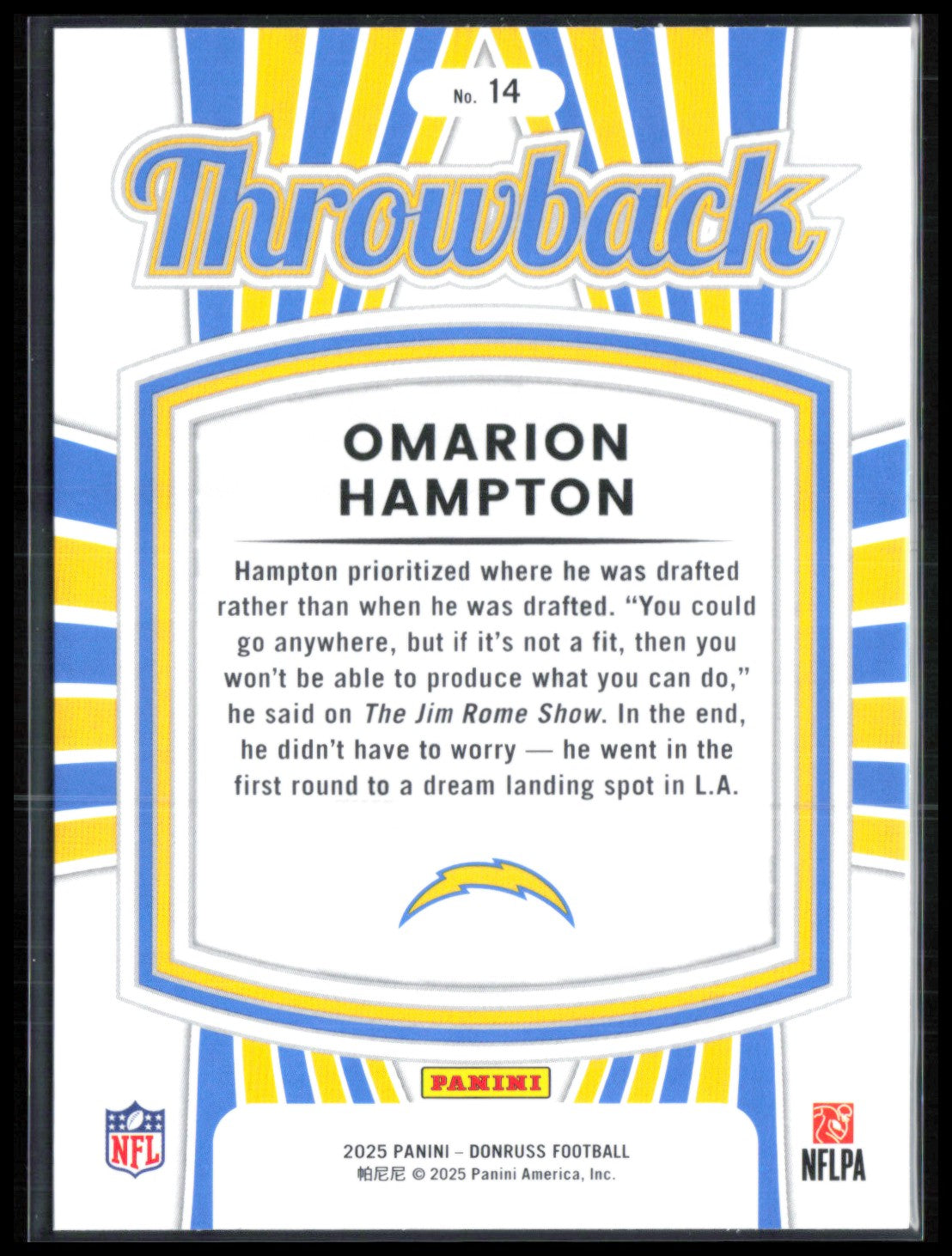 Omarion Hampton RC