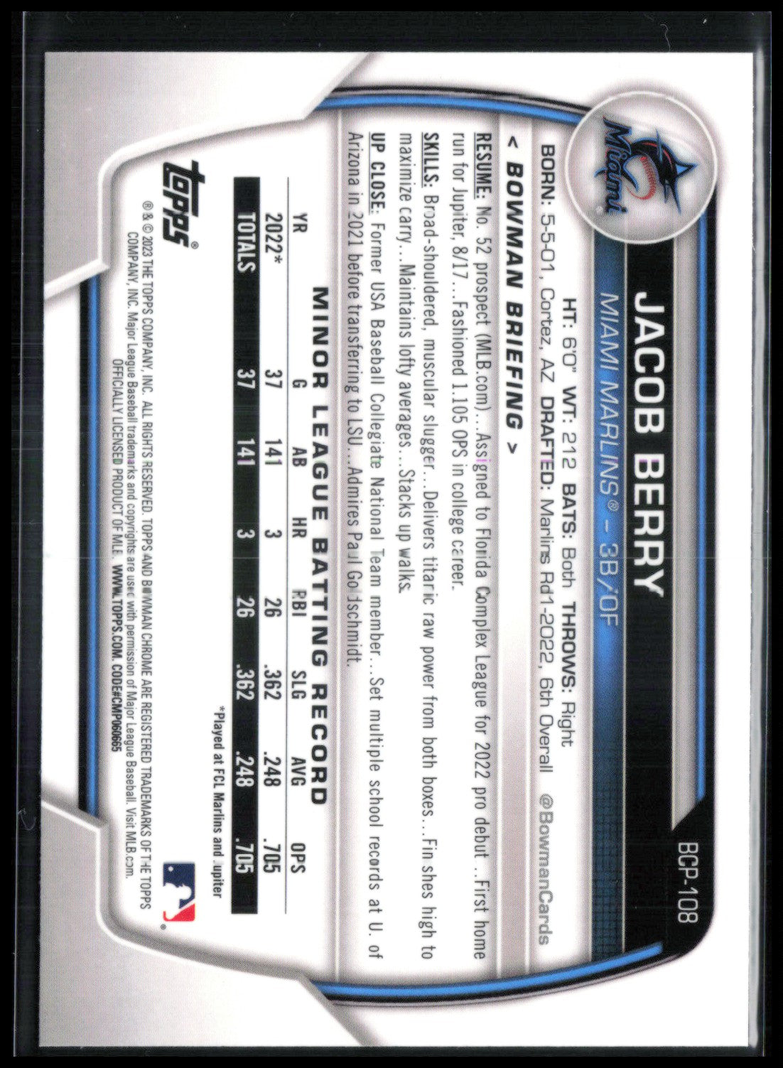 Jacob Berry 1st Bowman