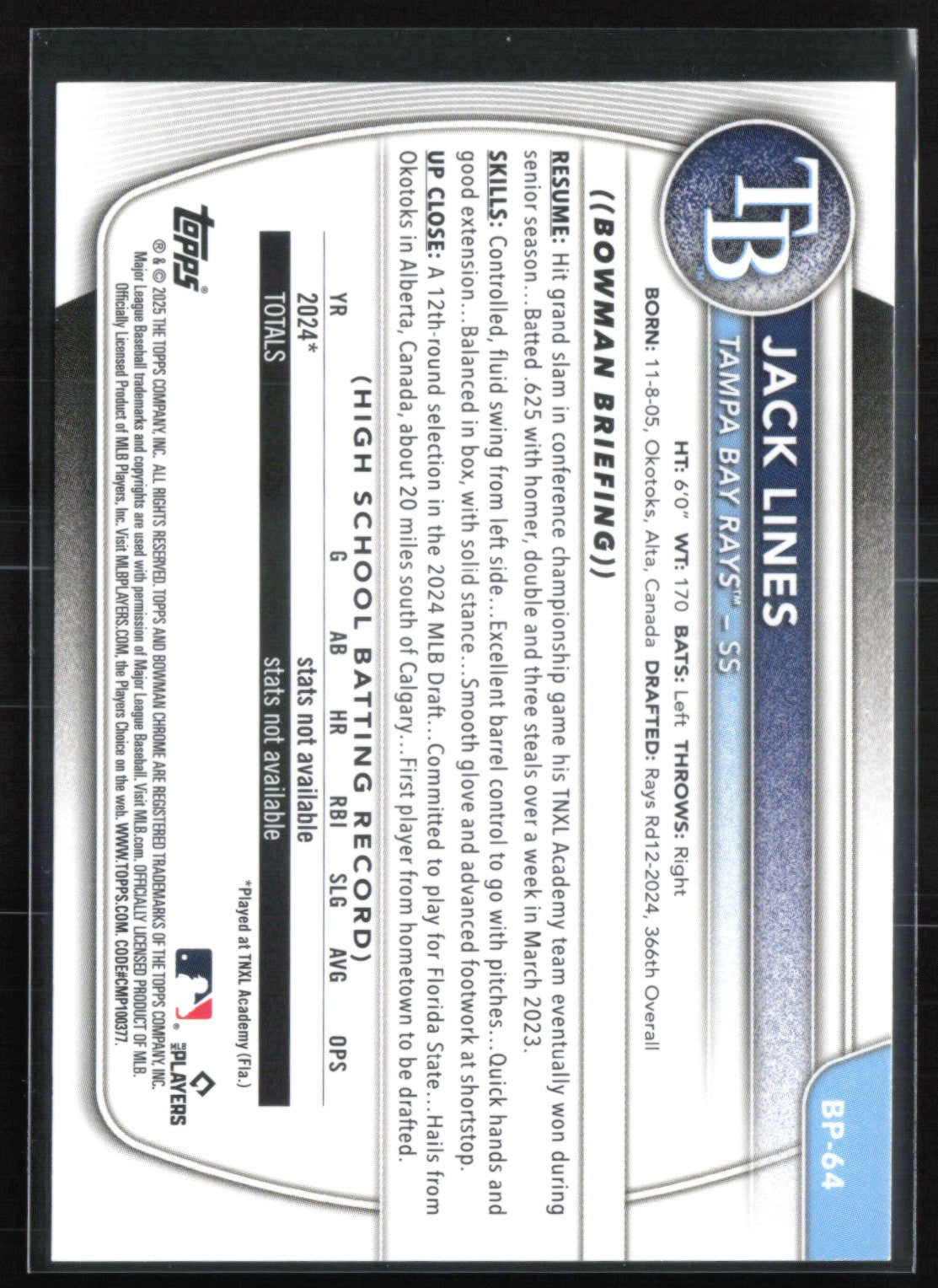 Jack Lines 1st Bowman