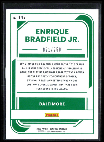 Enrique Bradfield Jr Rated Prospect Stars