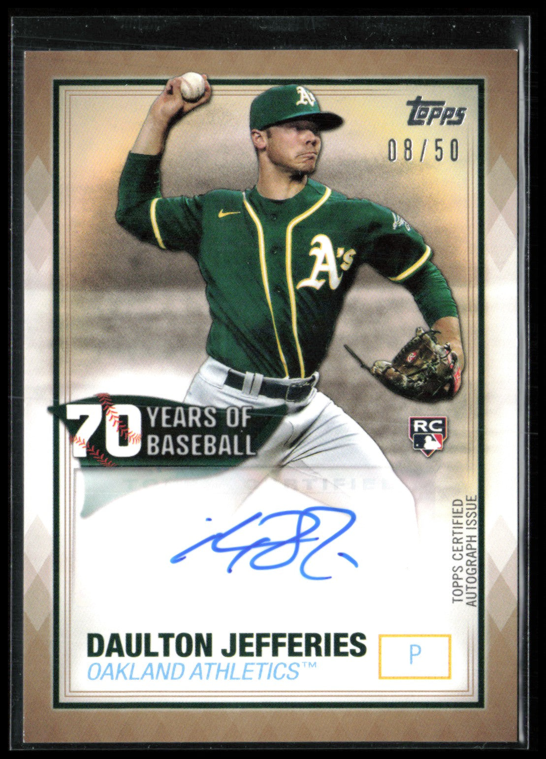 Daulton Jefferies RC Auto /50 2021 Topps 70 Years of Baseball