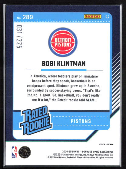 Bobi Klintman RC Orange Flash /225 Rated Rookie