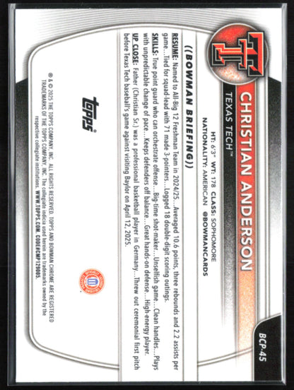 Christian Anderson 1st Bowman Reptilian