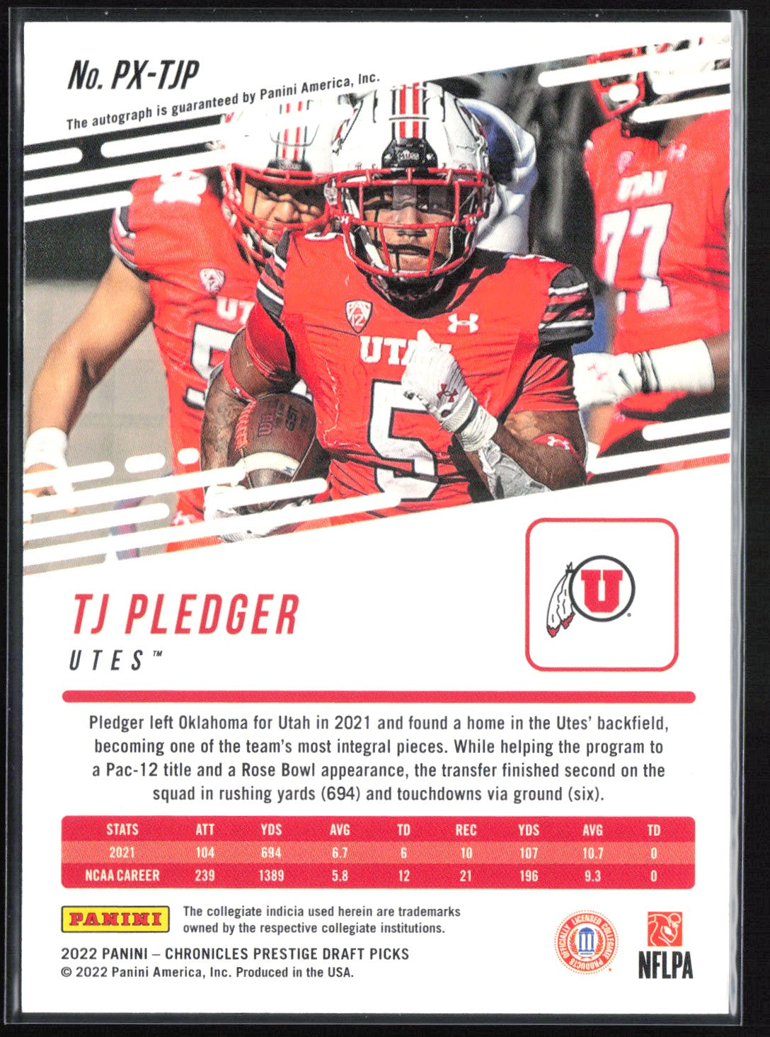 TJ Pledger Auto 2022 Prestige