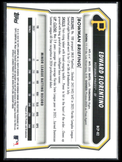 Edward Florentino 1st Bowman Mojo