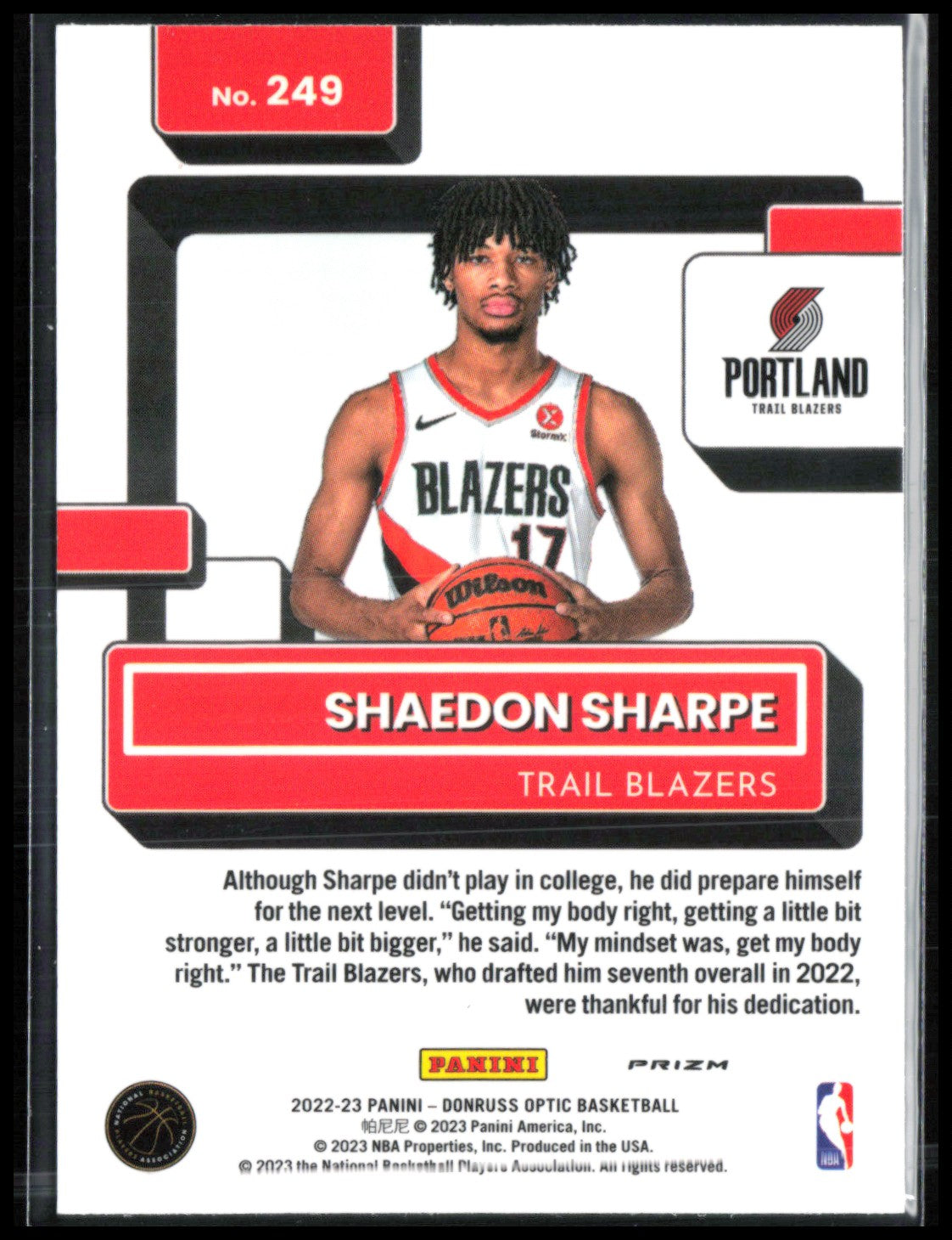 Shaedon Sharpe RC Pink Hyper