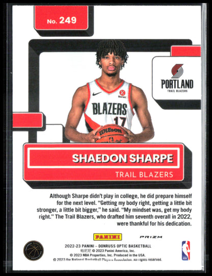 Shaedon Sharpe RC Pink Hyper