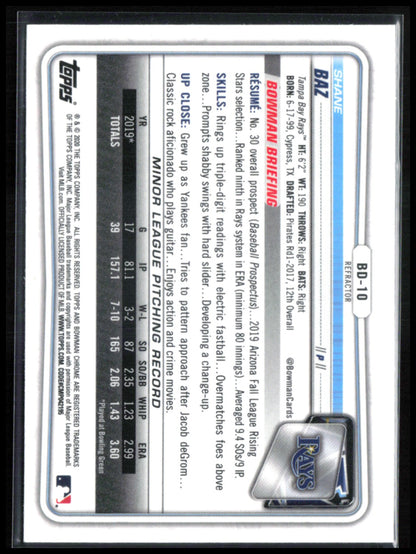 Shane Baz Refractor Prospects
