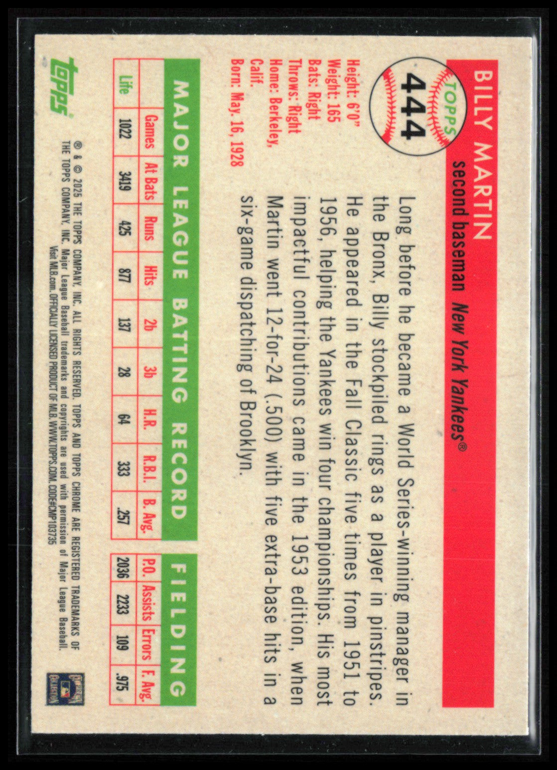 Billy Martin Logofractor /499