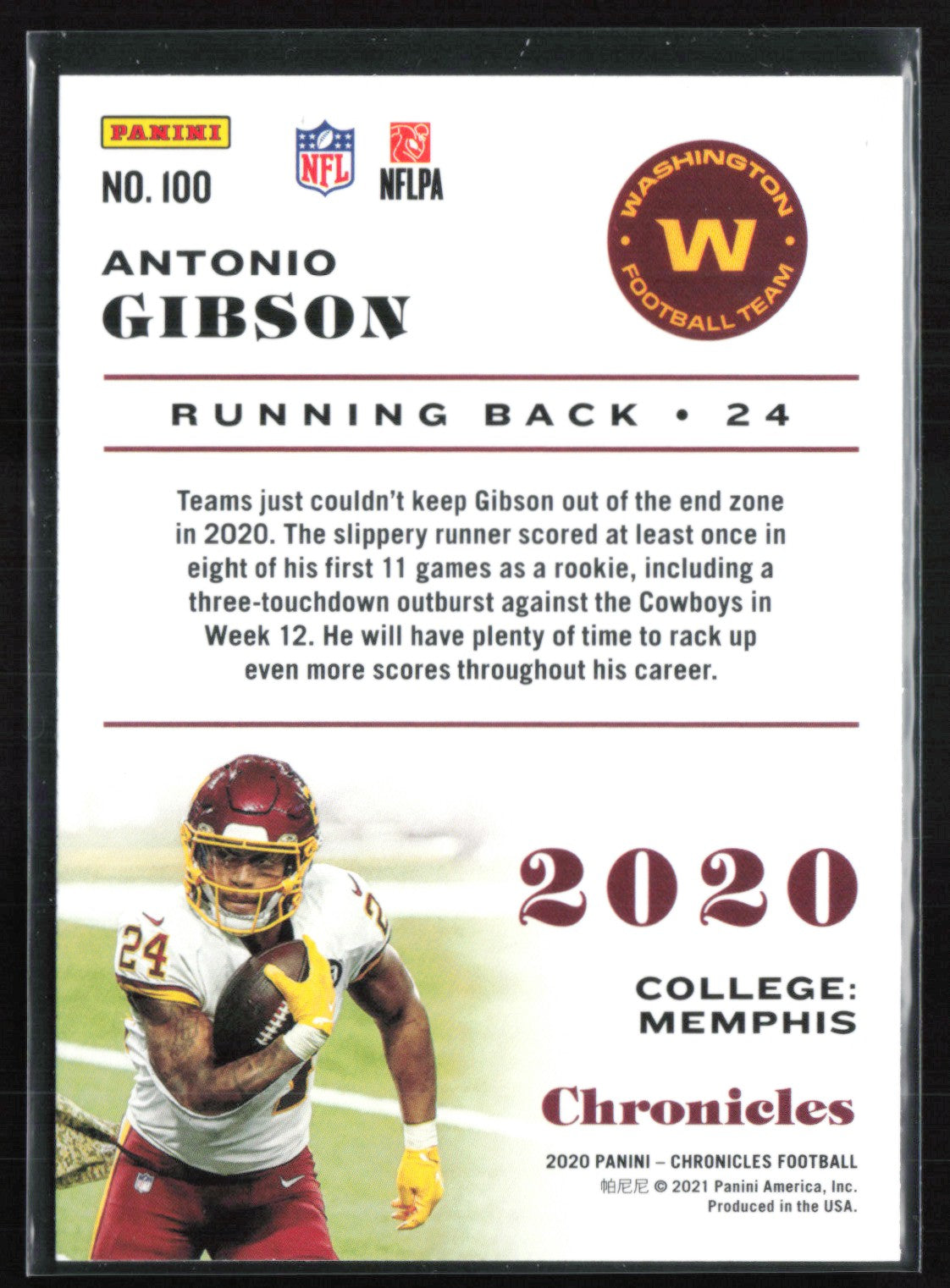 2021 Panini XR 100 Antonio Gibson RC – Dollar Box