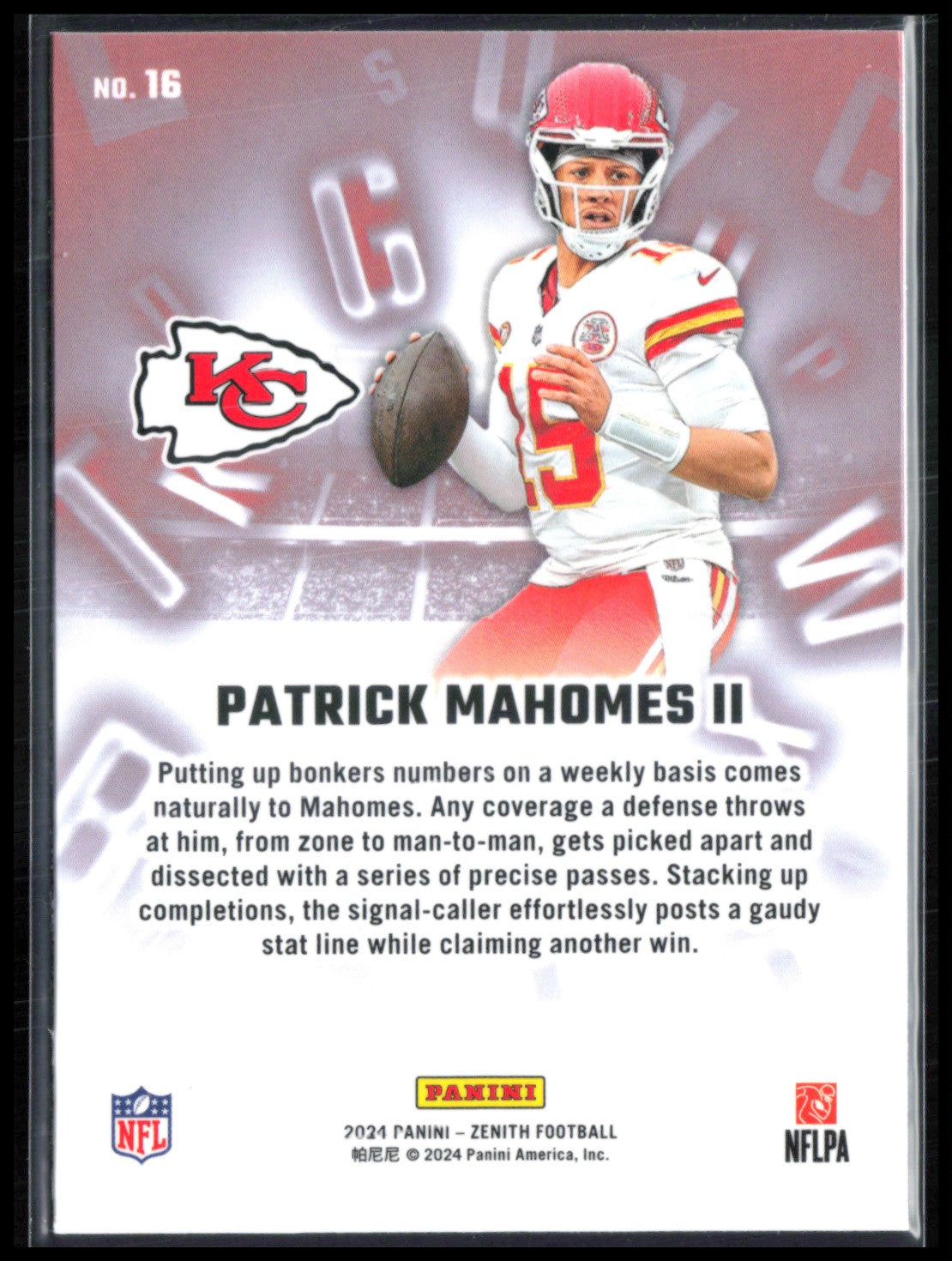 Patrick Mahomes II A to Z