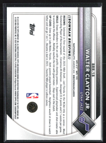 Walter Clayton Jr. RC Red Rookie Logo