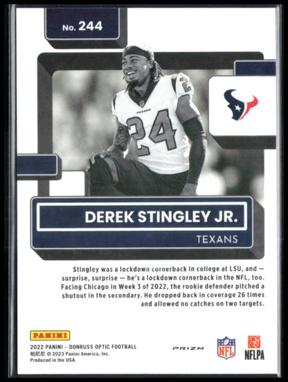 Derek Stingley Jr. RC Negative Holo