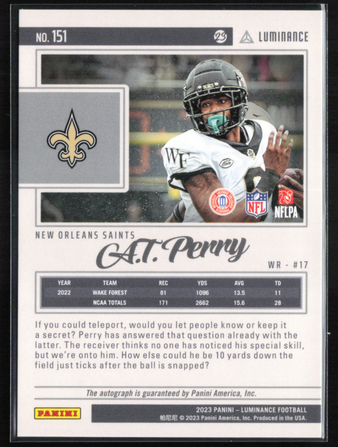 A.T. Perry RC Auto /100