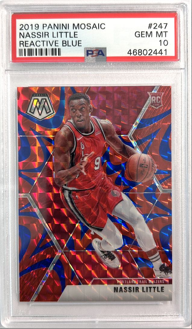 Nassir Little RC Reactive Blue 2019 Mosaic PSA 10