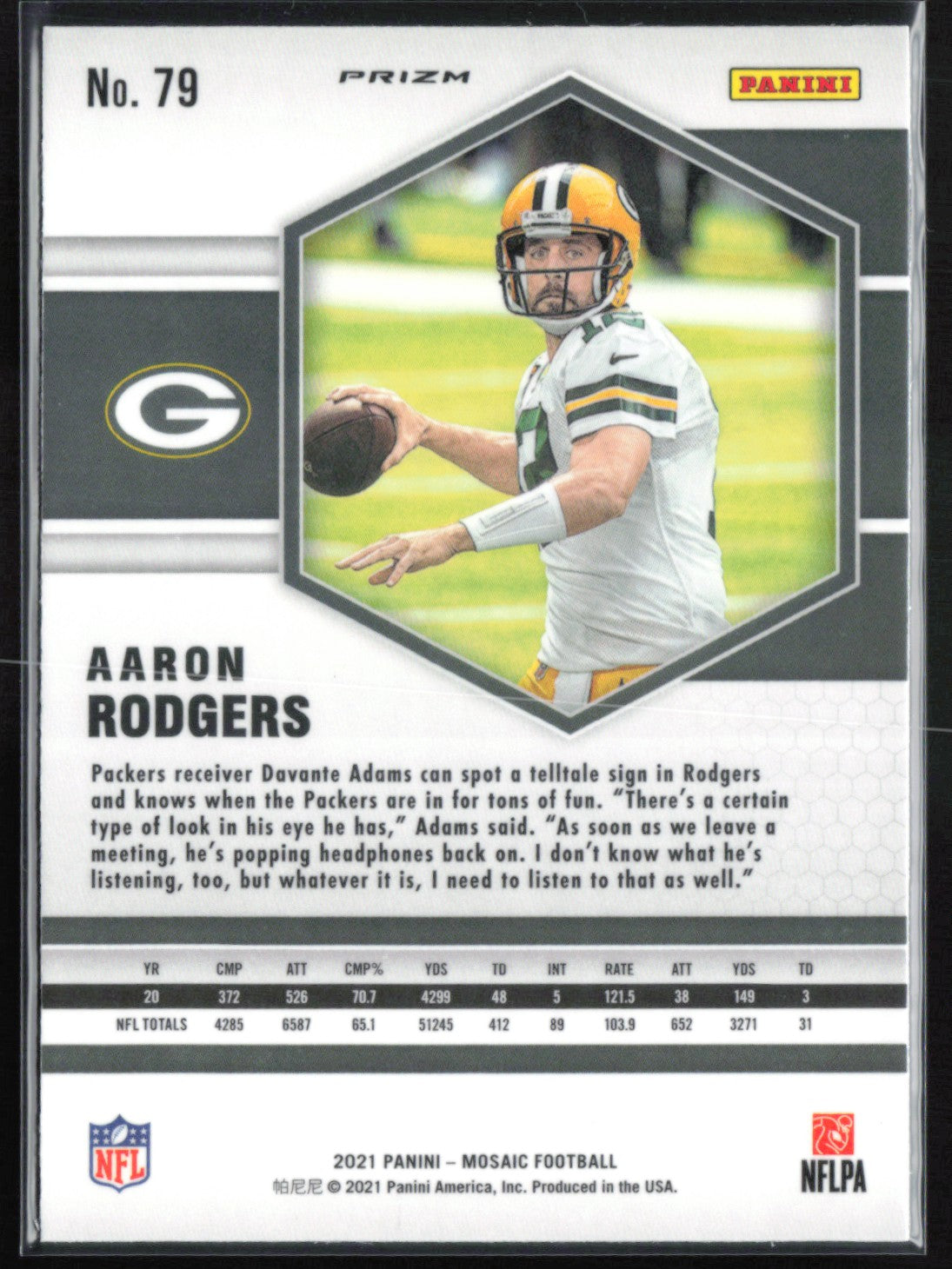 Aaron Rodgers Green Mosaic