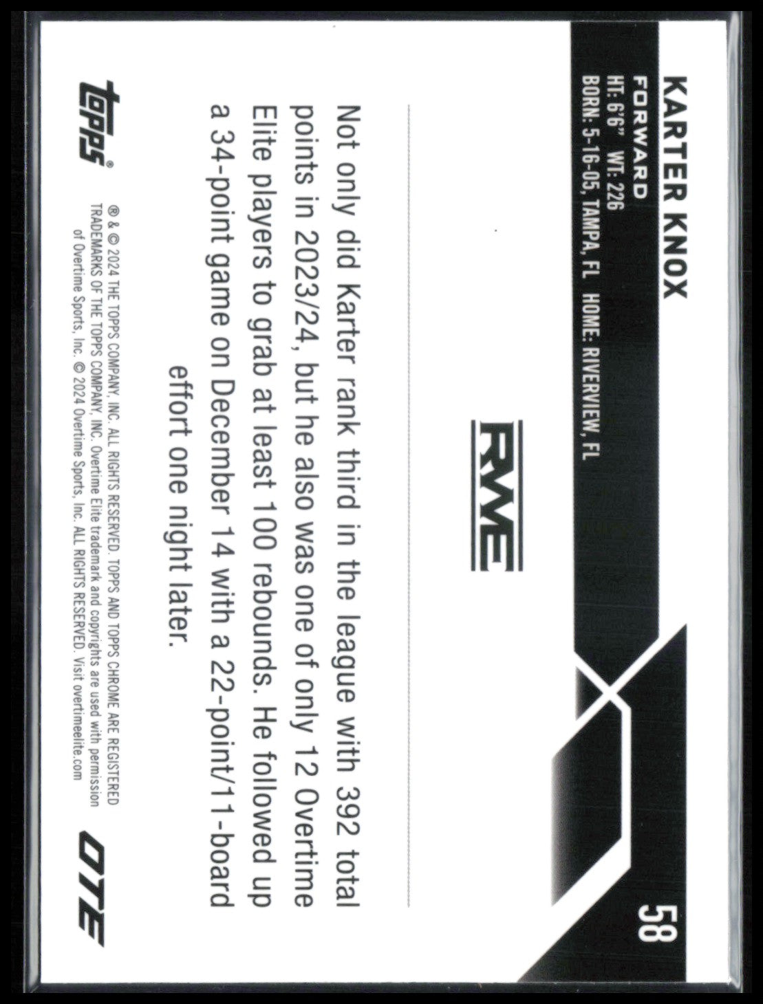 Karter Knox OTE Light Blue Refractor