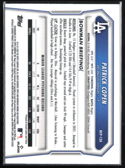 Patrick Copen 1st Bowman Reptilian Refractor
