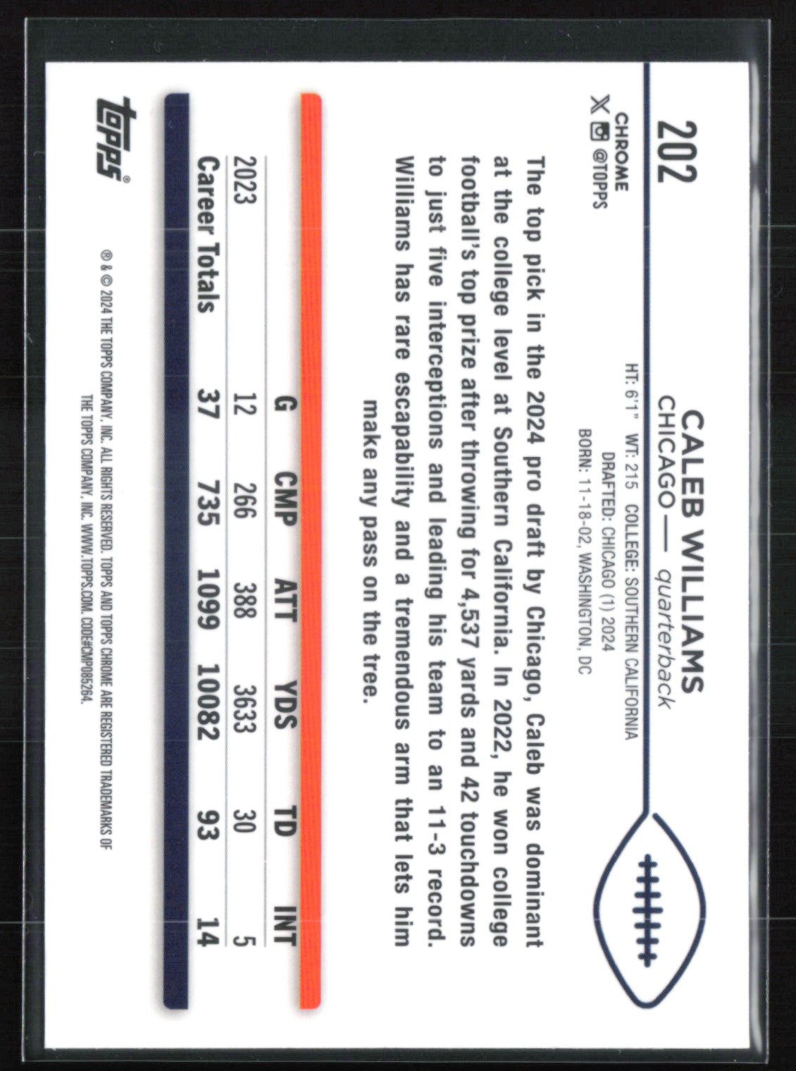 Caleb Williams RC