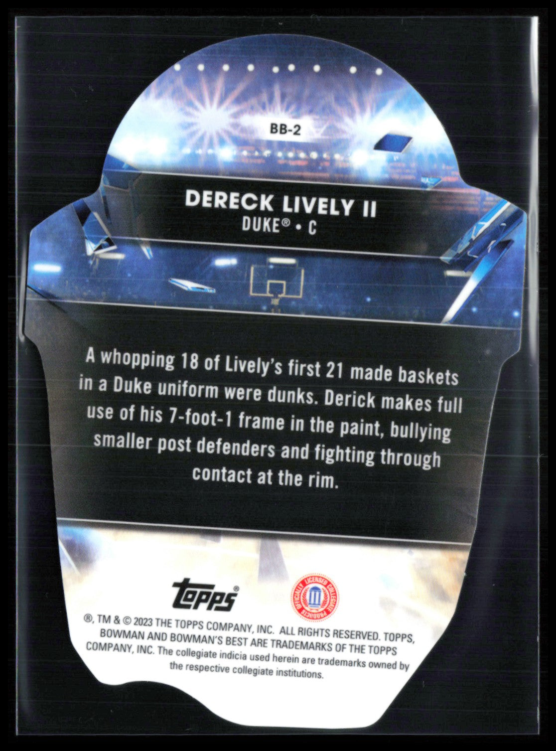 Dereck Lively II Die-Cut 2023 Bowman U