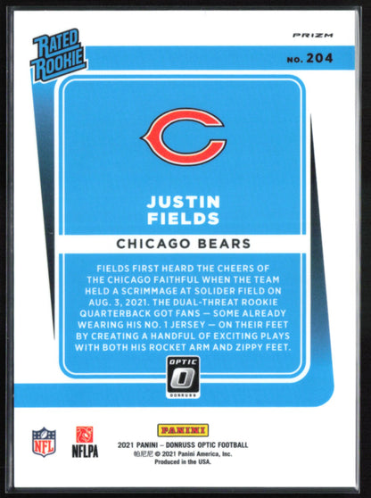 Justin Fields RC Holo Rated Rookie