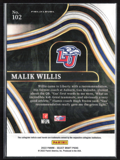 Malik Willis RC Field Level