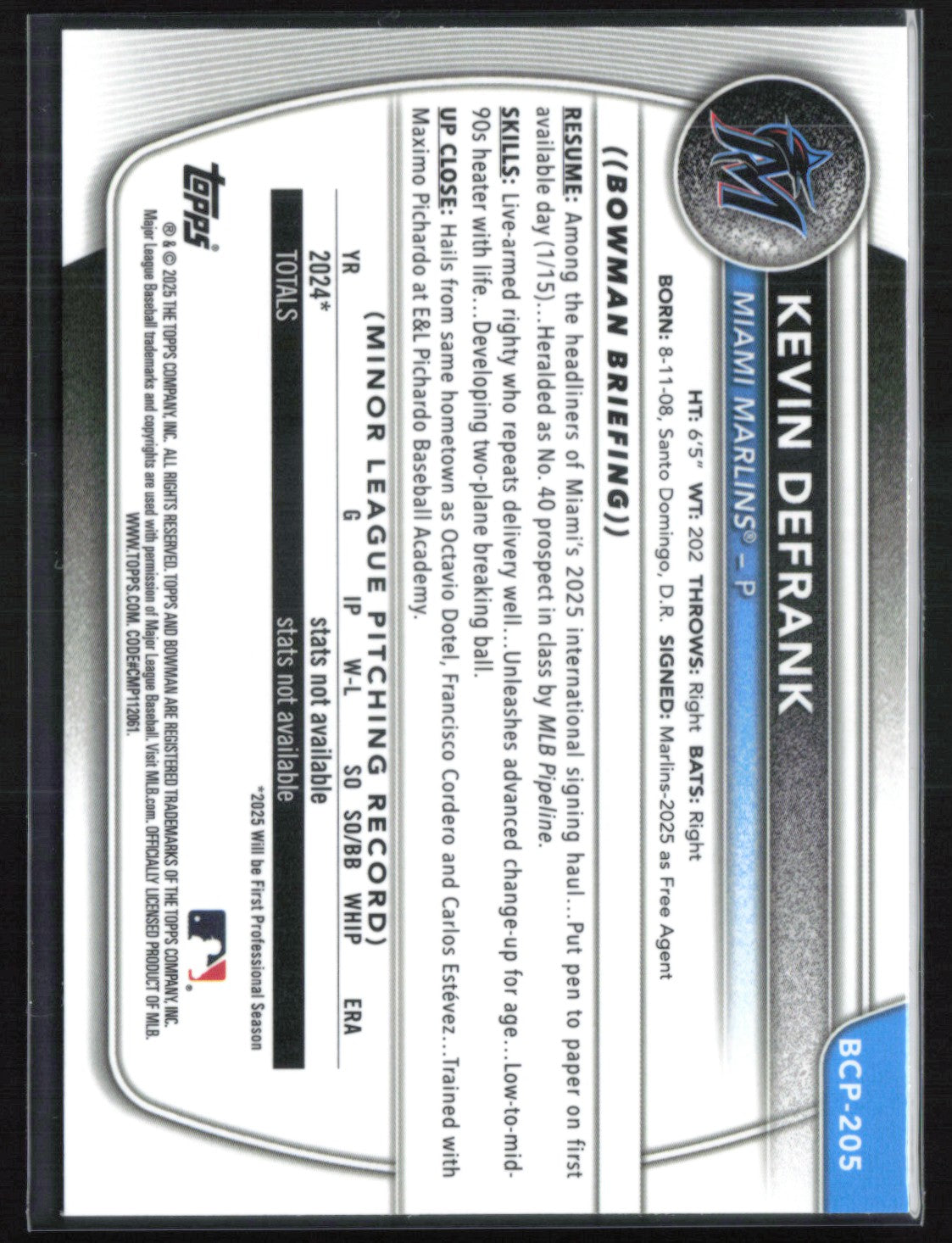 Kevin Defrank 1st Bowman