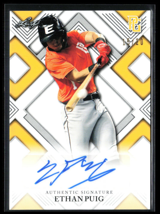 Ethan Puig Auto /20 Perfect Game National Showcase