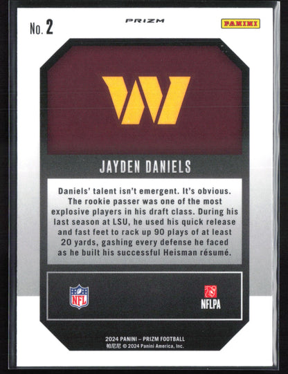 Jayden Daniels RC Green Prizm Emergent
