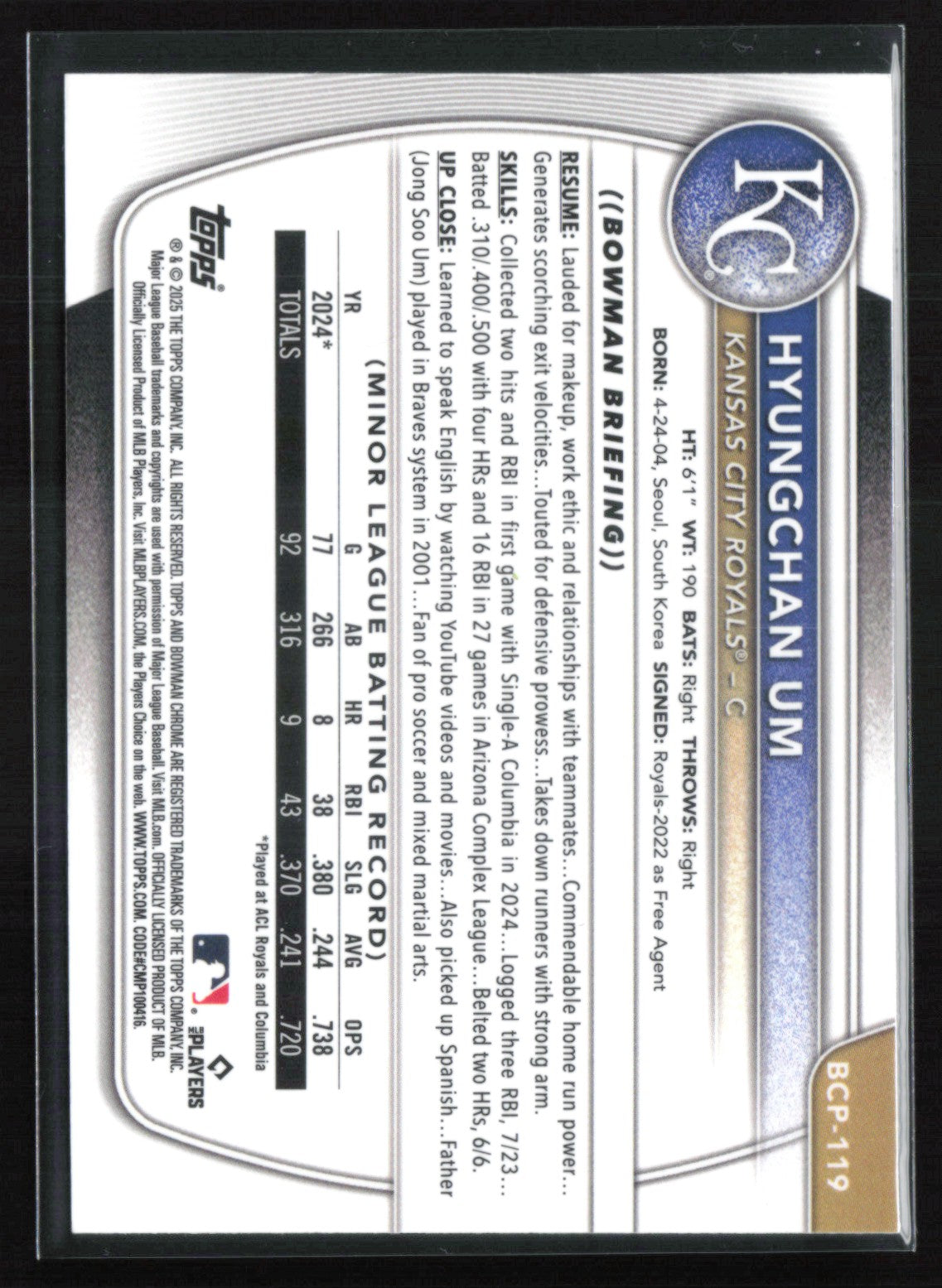 Hyungchan Um 1st Bowman