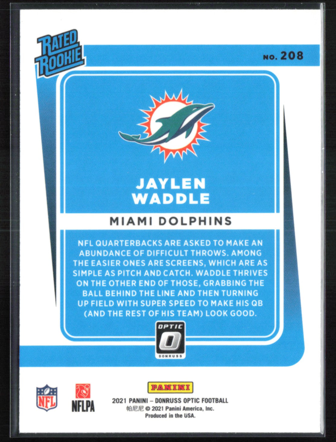 Jaylen Waddle RC Rated Rookie