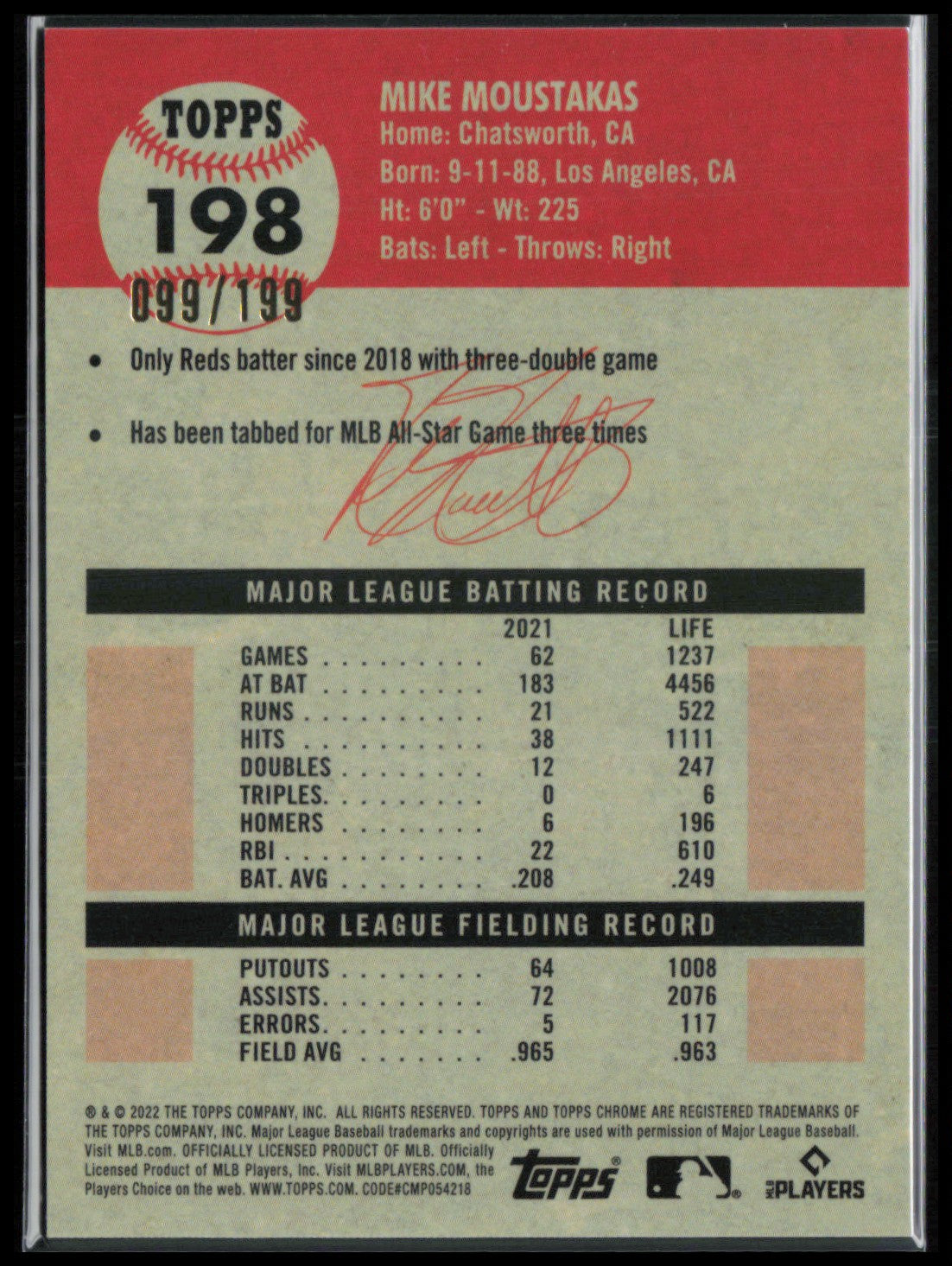 Mike Moustakas Blue Toile /199