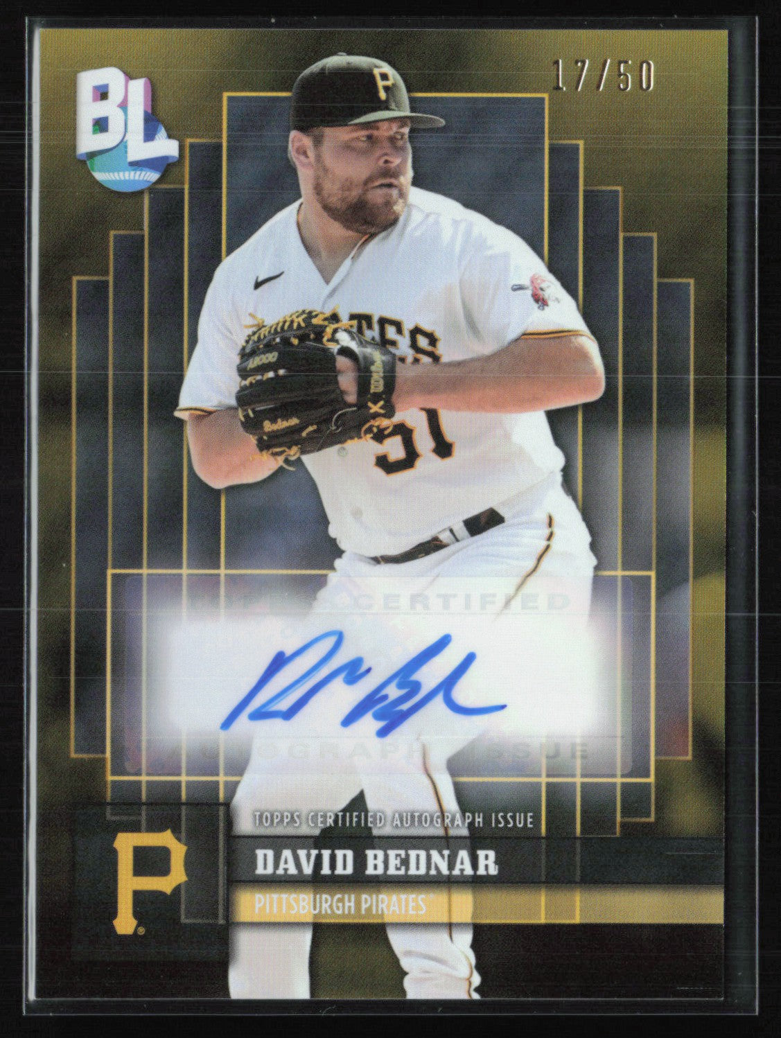 David Bednar Auto /50 Gold Refractor 2024 Topps Big League