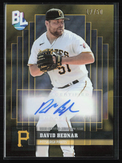 David Bednar Auto /50 Gold Refractor 2024 Topps Big League