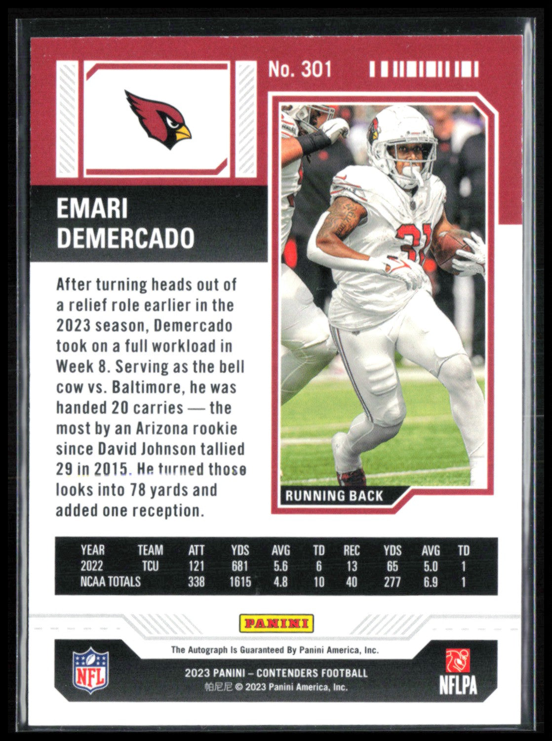 Emari Demercado RC Auto Green Laser Rookie Ticket