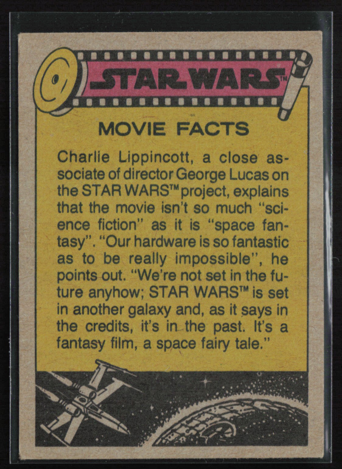 Luke prepares to swing across the chasm 1977 Topps Star Wars