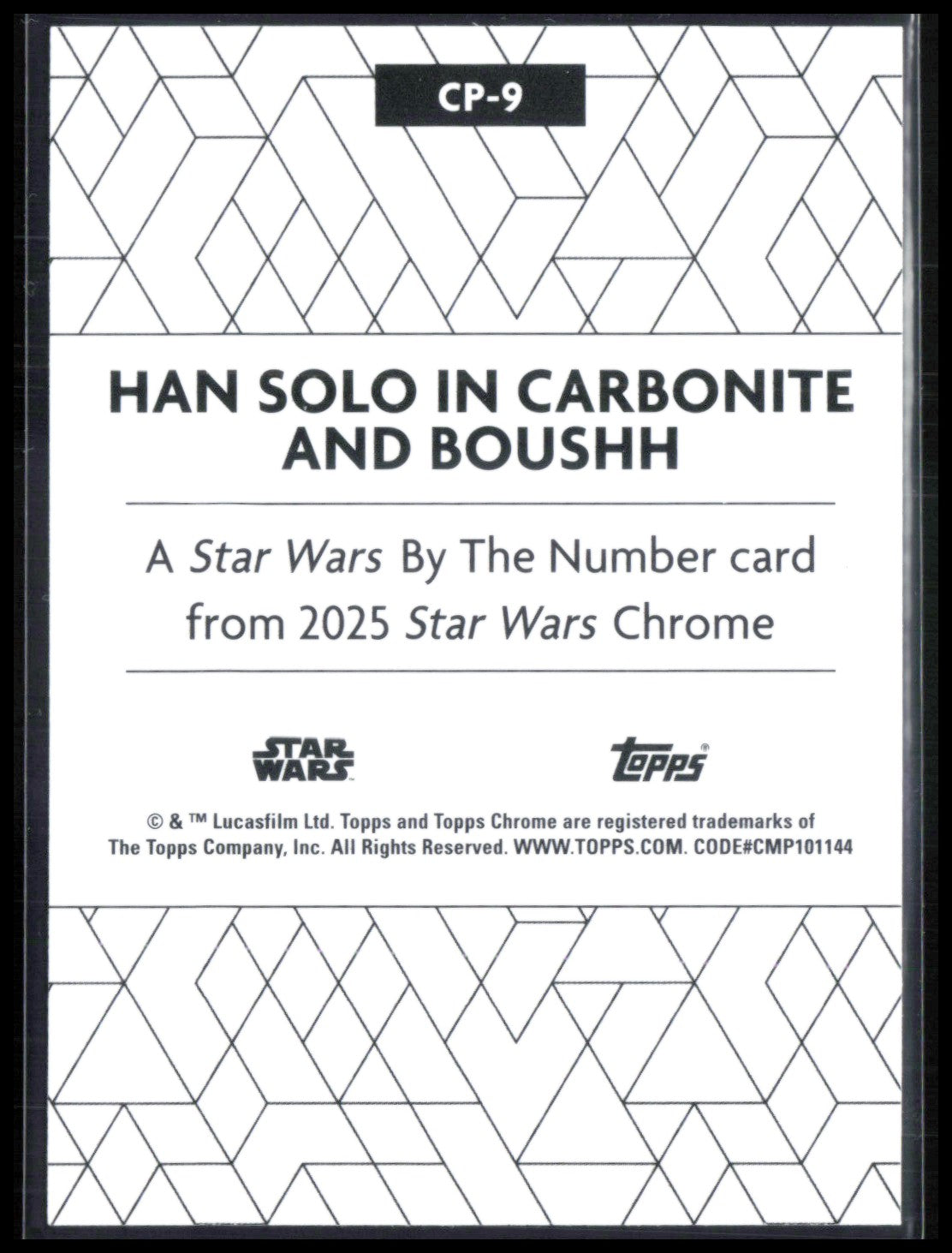 Han Solo in Carbonite and Boushh (Star Wars by the Number) CP-9
