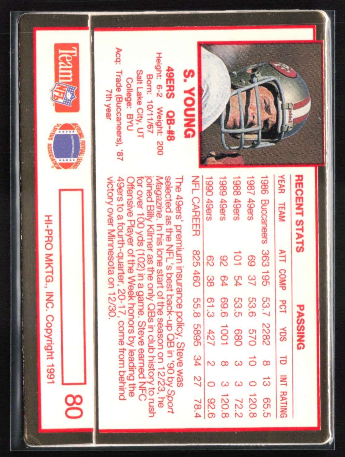 Steve Young Action Packed