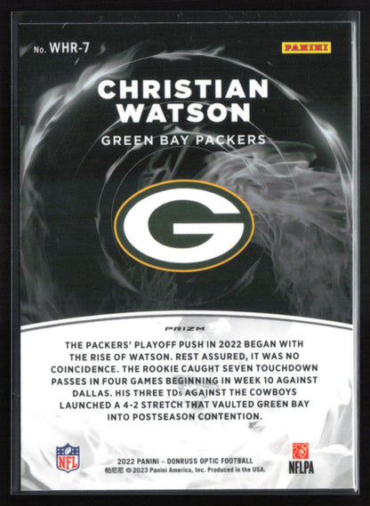 Christian Watson RC White-Hot Rookies