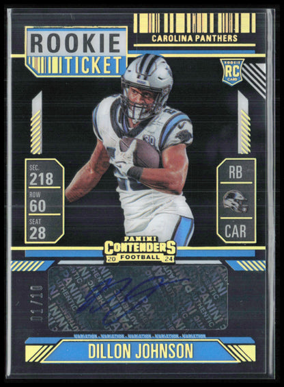 Dillon Johnson RC Auto 01/10 2025 Contenders